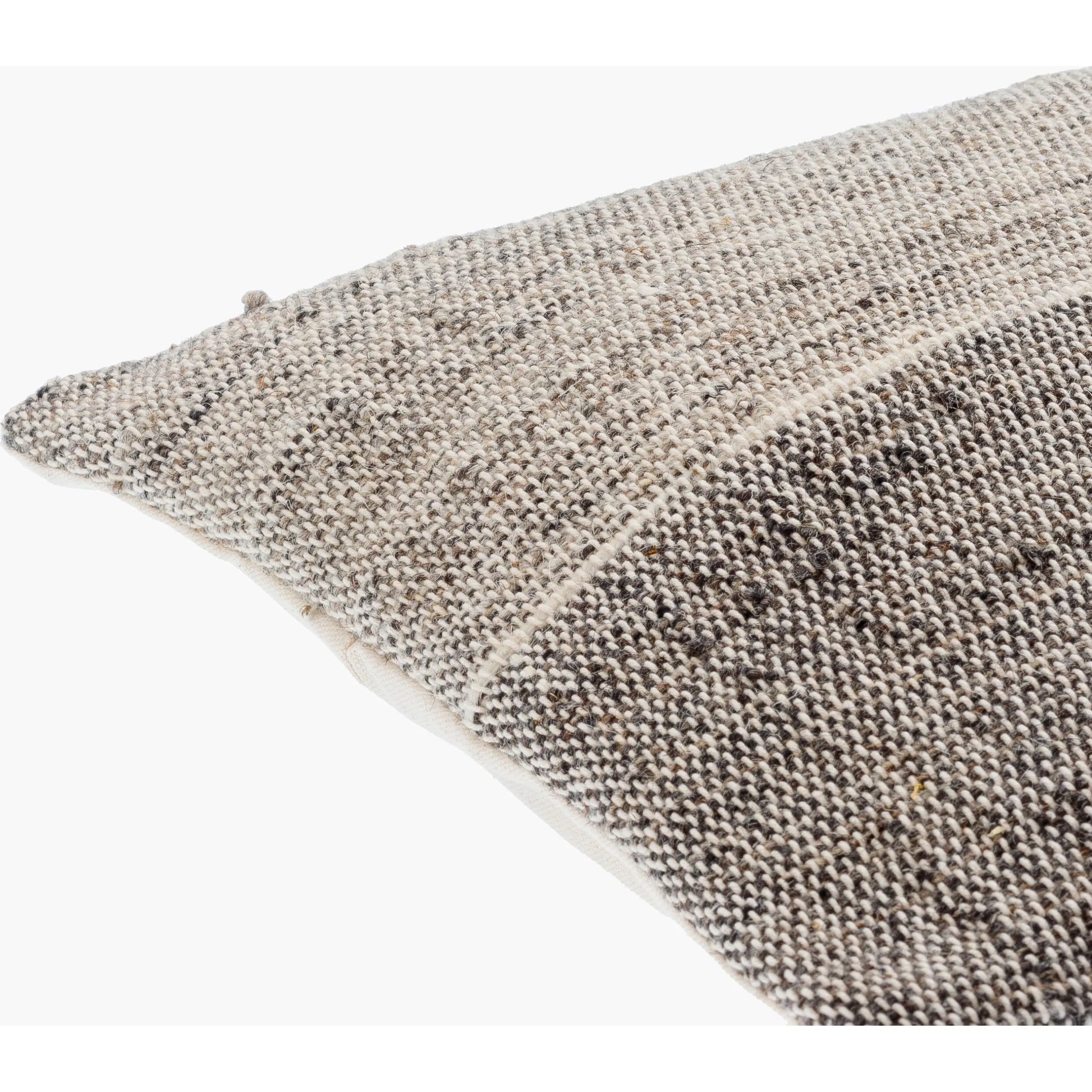 Bartram Pillow - 516424 by Surya in cream, brown, charcoal, light brown. Made from wool, cotton in a cottage & farmhouse style.