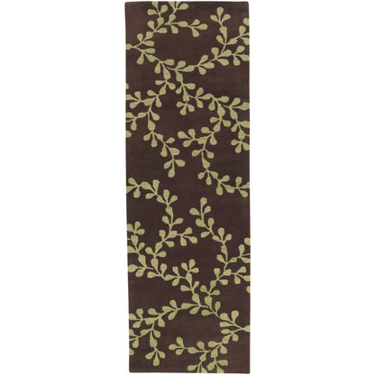Artist Studio Rug - 16 by Surya in dark brown, light olive. Made from 100% new zealand wool in a unique style.