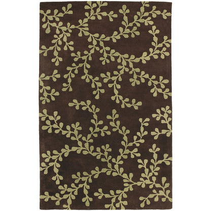 Artist Studio Rug - 16 by Surya in dark brown, light olive. Made from 100% new zealand wool in a unique style.