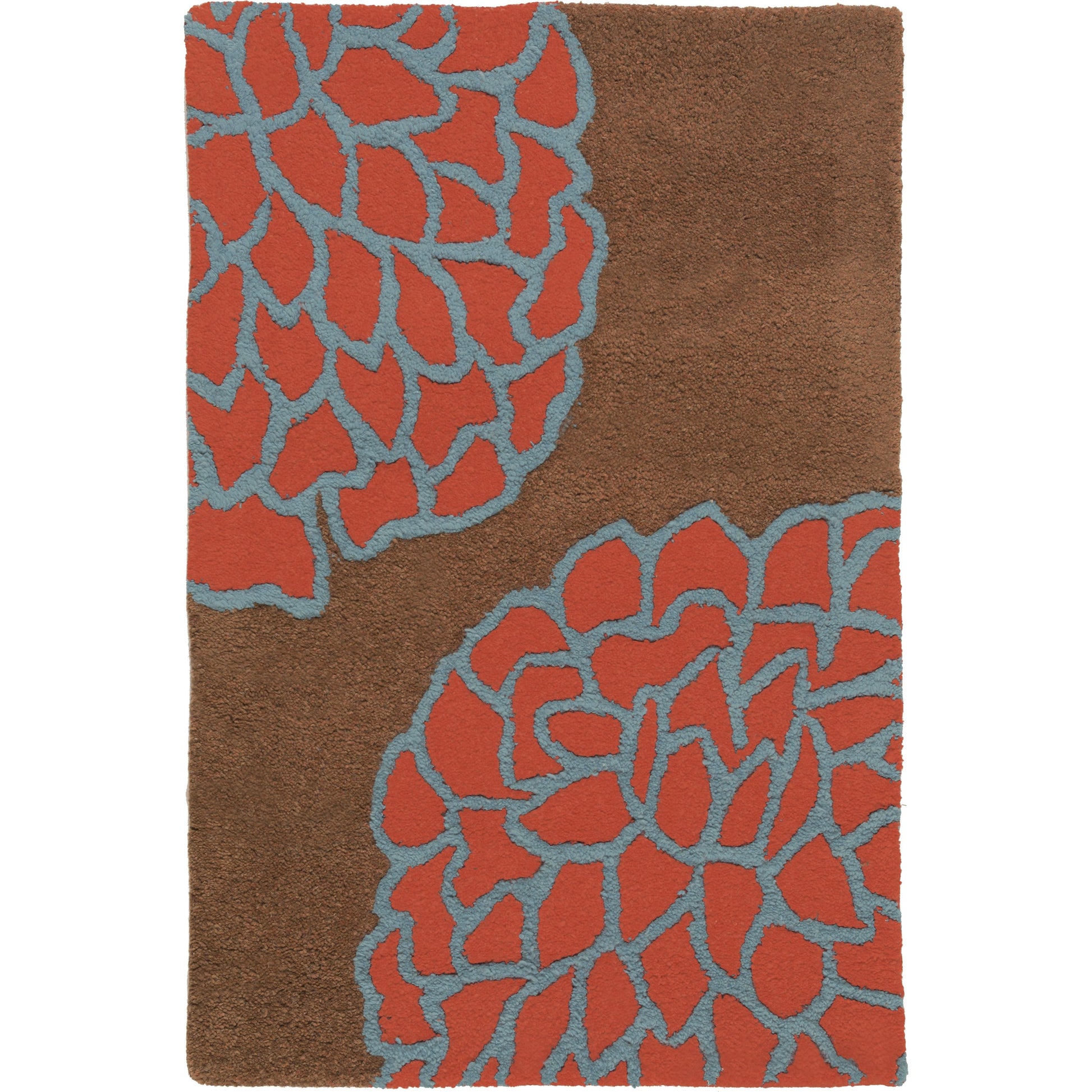 Artist Studio Rug - 236 by Surya in dark brown, burgandy, blue. Made from 100% new zealand wool in a unique style.