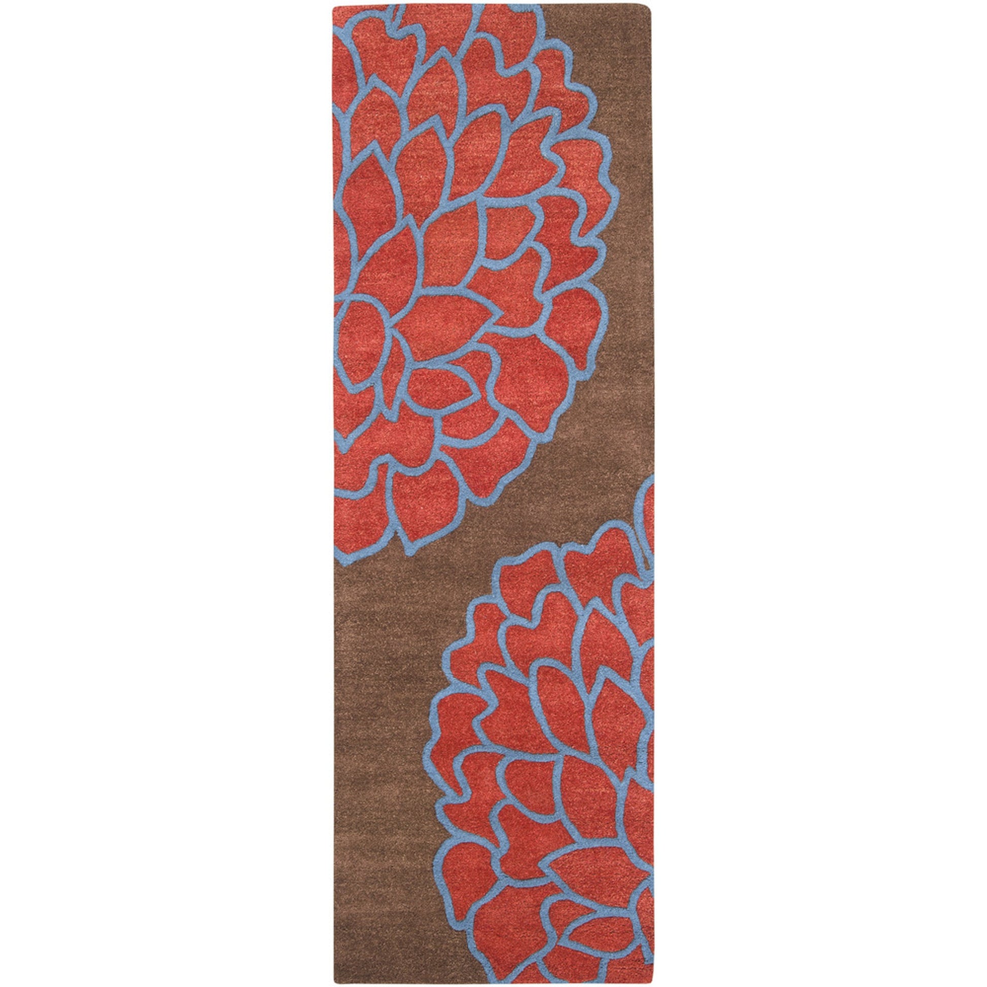 Artist Studio Rug - 236 by Surya in dark brown, burgandy, blue. Made from 100% new zealand wool in a unique style.