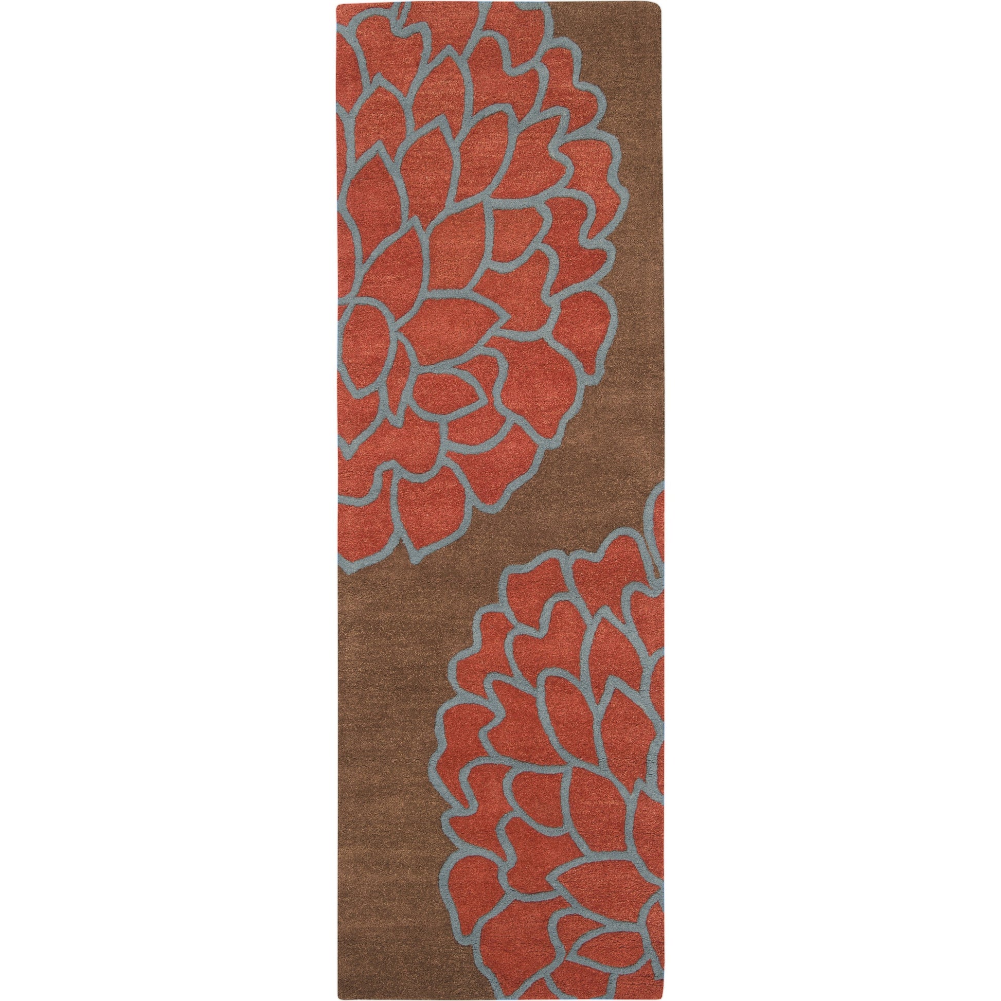 Artist Studio Rug - 236 by Surya in dark brown, burgandy, blue. Made from 100% new zealand wool in a unique style.