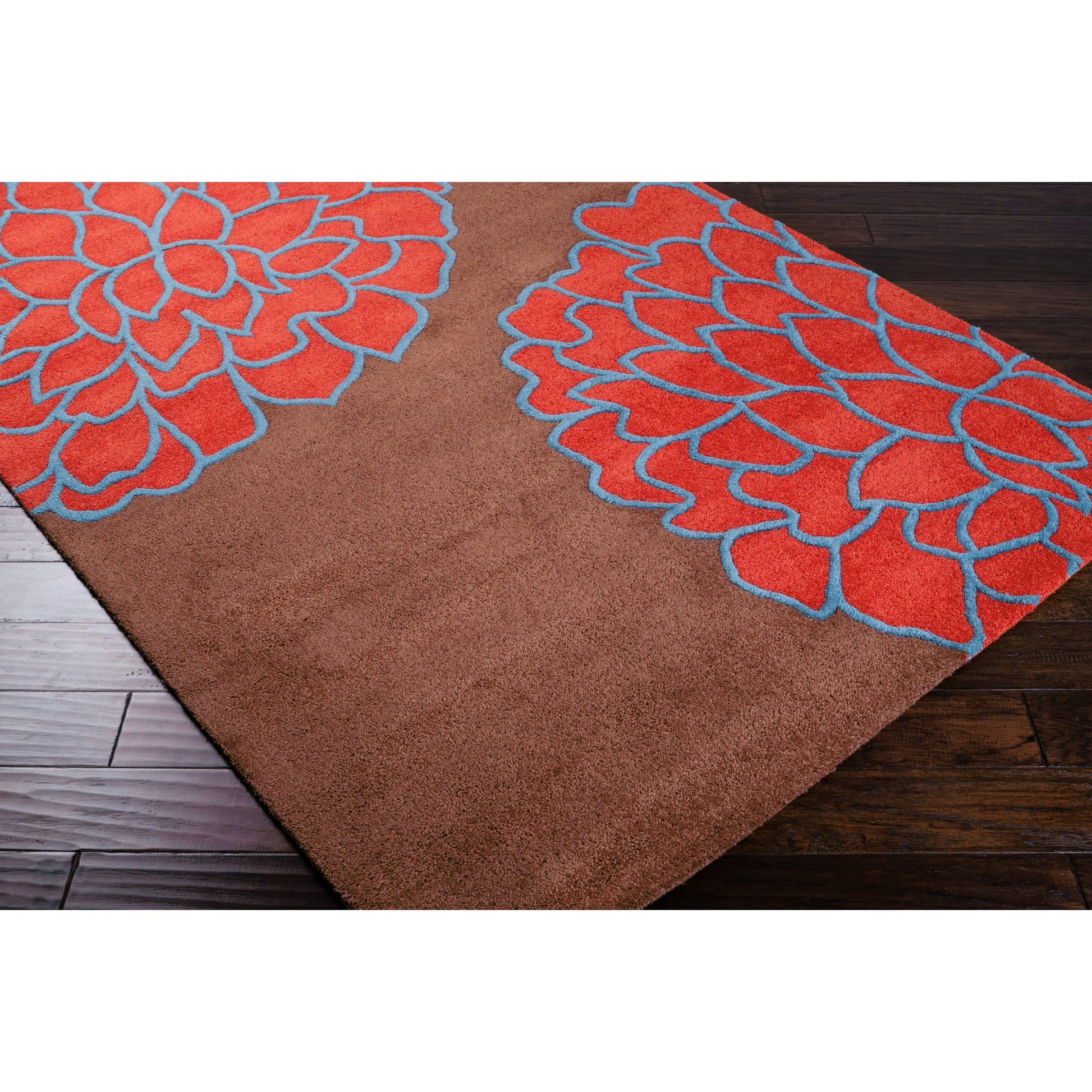 Artist Studio Rug - 236 by Surya in dark brown, burgandy, blue. Made from 100% new zealand wool in a unique style.