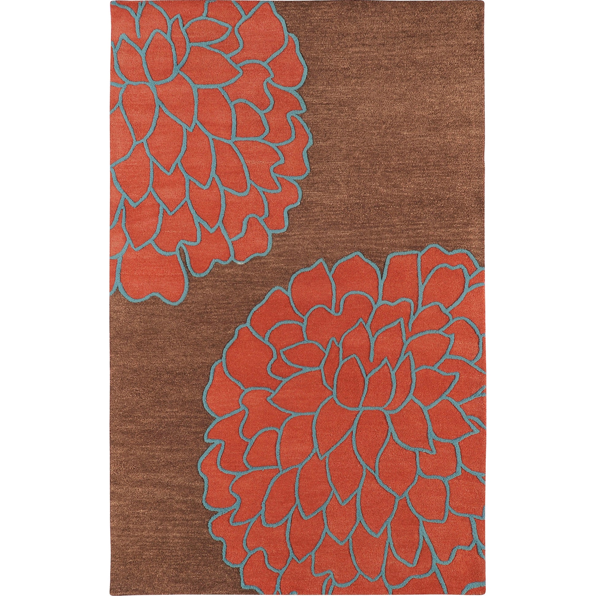 Artist Studio Rug - 236 by Surya in dark brown, burgandy, blue. Made from 100% new zealand wool in a unique style.