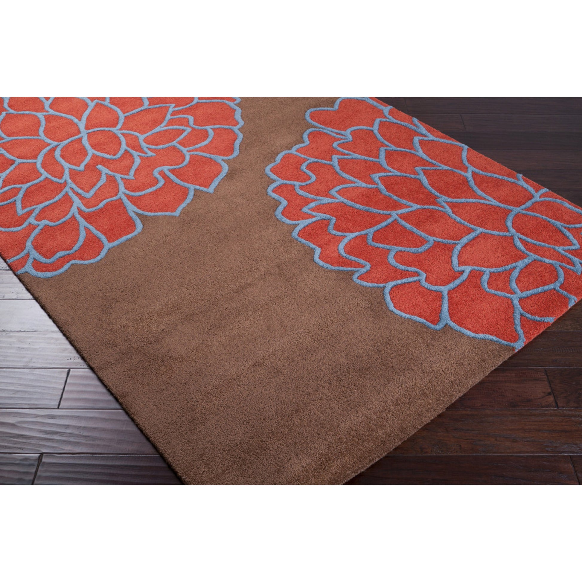 Artist Studio Rug - 236 by Surya in dark brown, burgandy, blue. Made from 100% new zealand wool in a unique style.