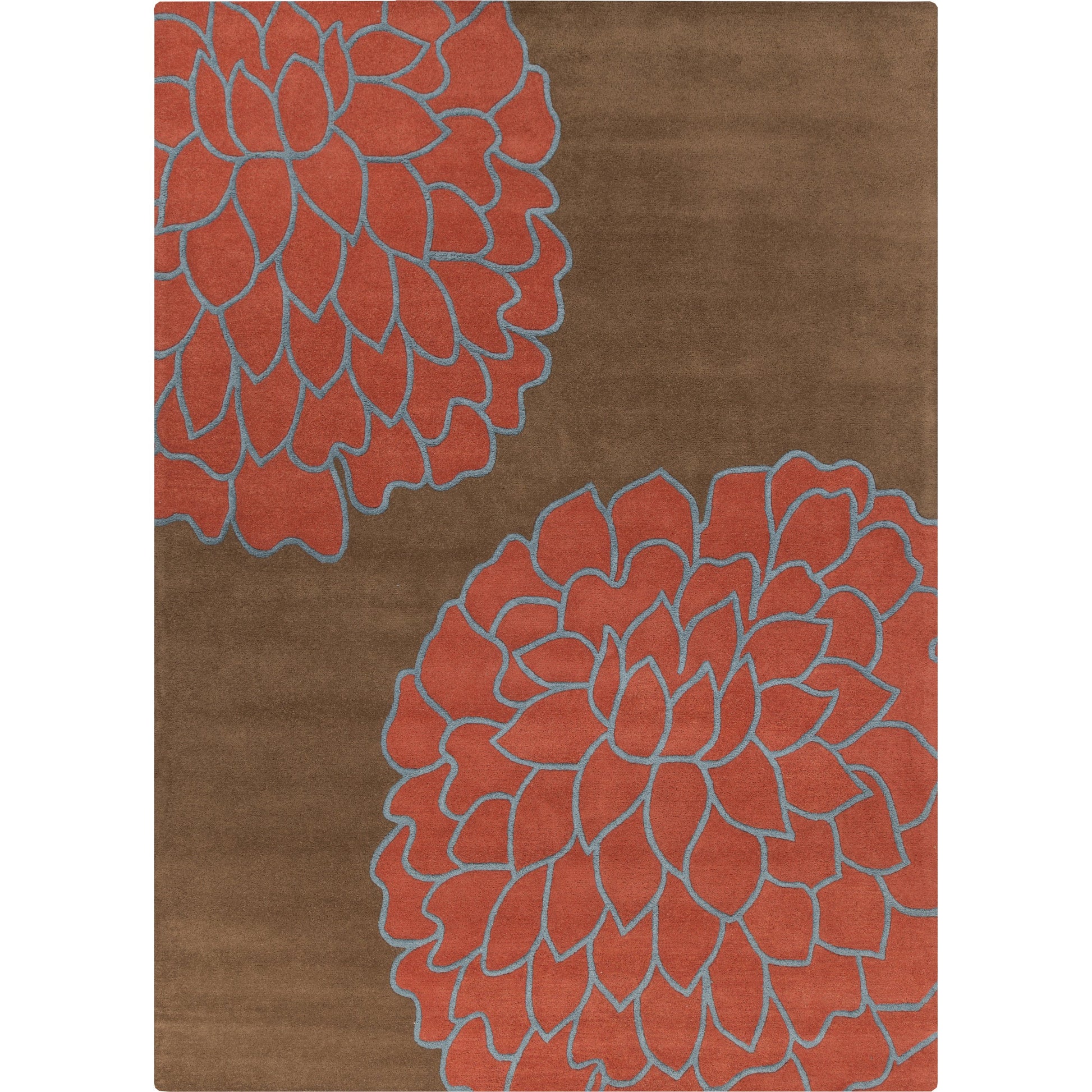 Artist Studio Rug - 236 by Surya in dark brown, burgandy, blue. Made from 100% new zealand wool in a unique style.