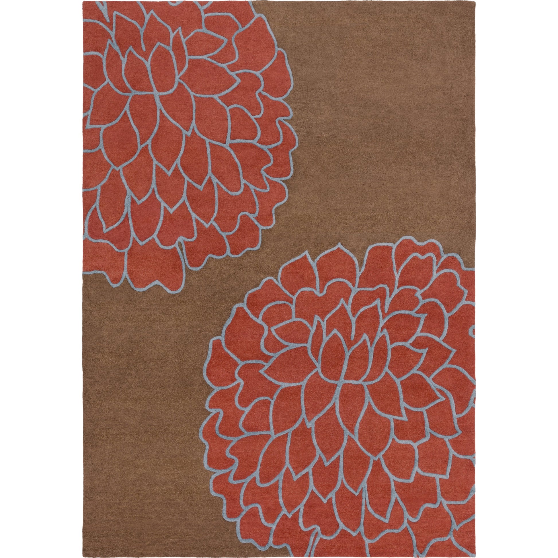 Artist Studio Rug - 236 by Surya in dark brown, burgandy, blue. Made from 100% new zealand wool in a unique style.