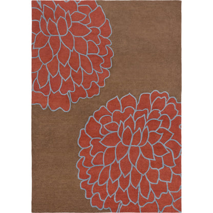Artist Studio Rug - 236 by Surya in dark brown, burgandy, blue. Made from 100% new zealand wool in a unique style.
