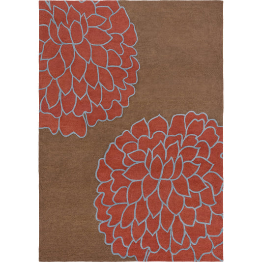 Artist Studio Rug - 236 by Surya in dark brown, burgandy, blue. Made from 100% new zealand wool in a unique style.