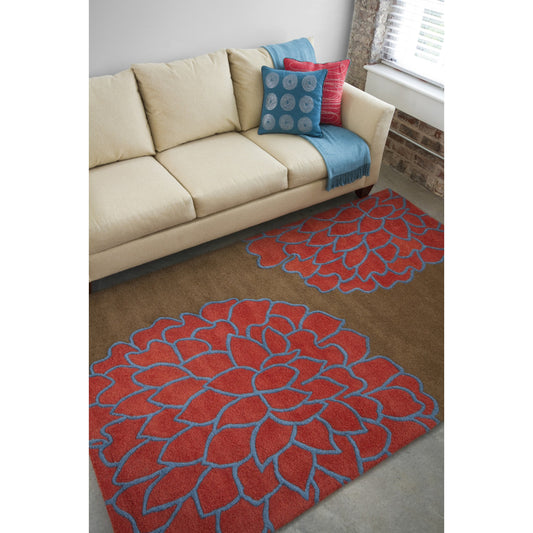 Artist Studio Rug - 236 by Surya in dark brown, burgandy, blue. Made from 100% new zealand wool in a unique style.