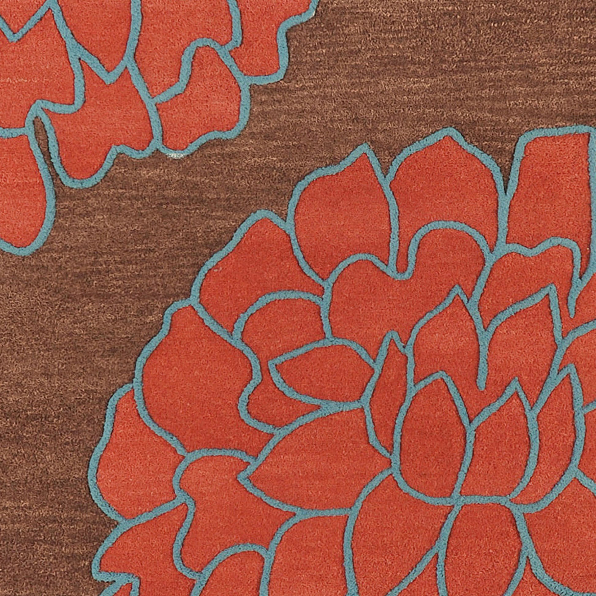 Artist Studio Rug - 236 by Surya in dark brown, burgandy, blue. Made from 100% new zealand wool in a unique style.