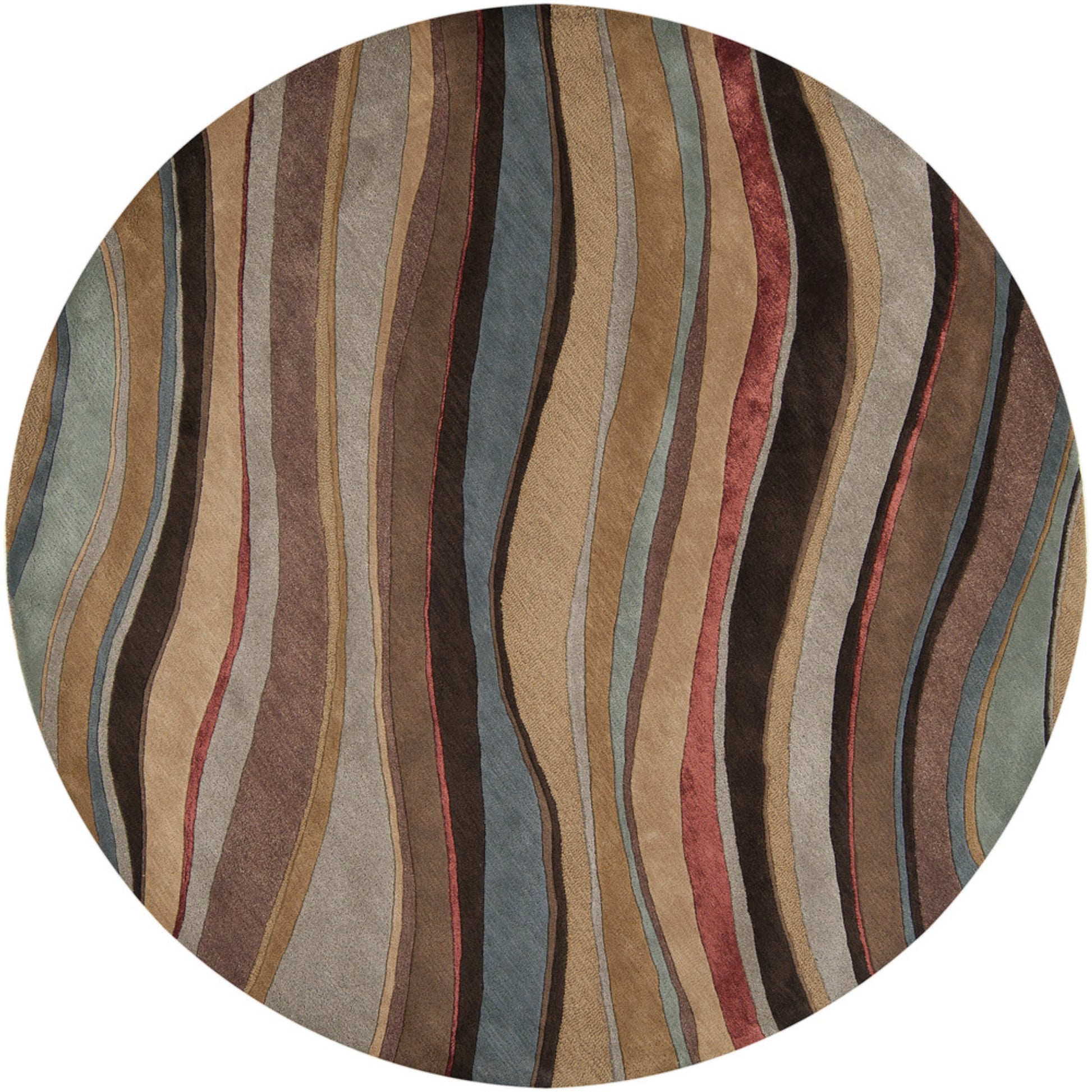 Artist Studio Rug - 1143 by Surya in medium brown, burgandy, beige, taupe, mustard. Made from 100% new zealand wool in a unique style.