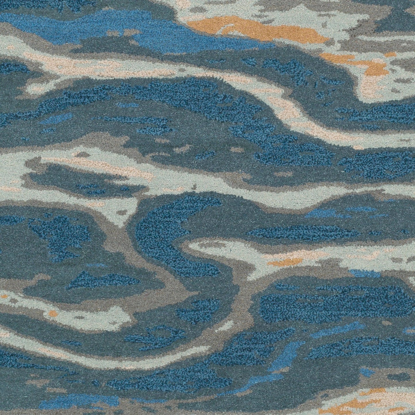 001 91294-2267,91294-2271 | Closeup | Artist Studio ART-239 Rug by Surya in dark blue, seafoam, brown, tan, blue, navy. Made from 100% new zealand wool in a unique style.