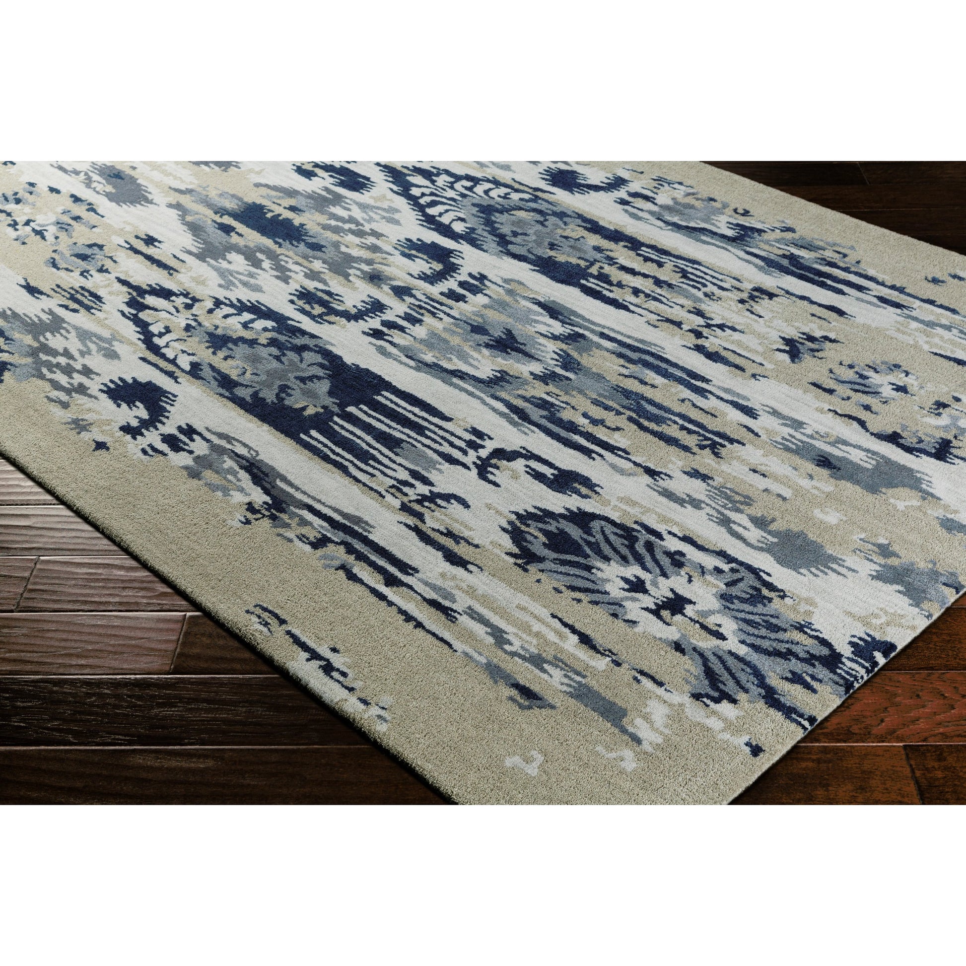 ART-242 Rug by Surya in gray, navy, denim, sage, light gray. Made from 100% new zealand wool in a unique style.