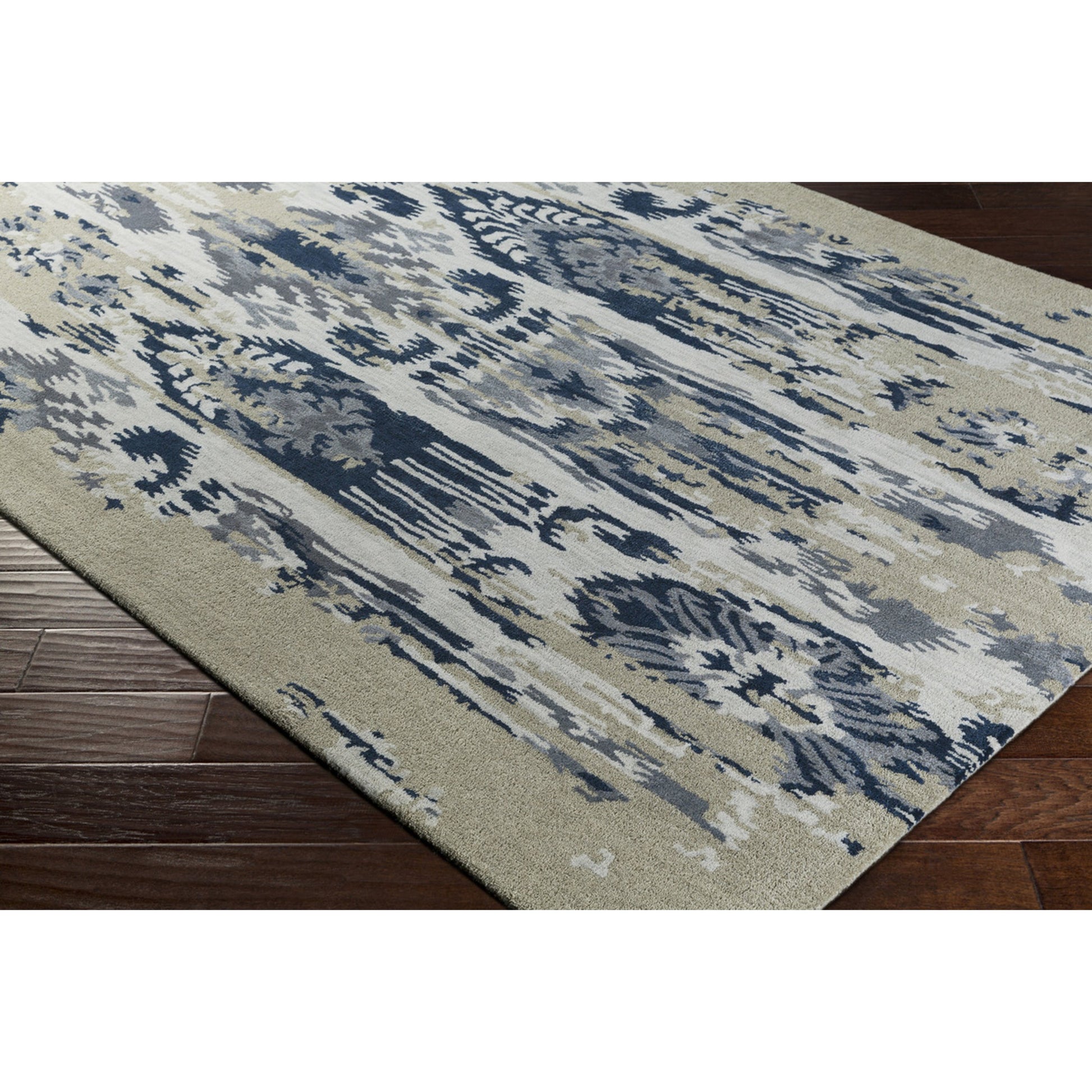 ART-242 Rug by Surya in gray, navy, denim, sage, light gray. Made from 100% new zealand wool in a unique style.