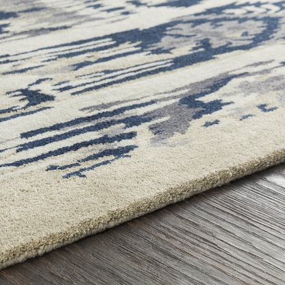 ART-242 Rug by Surya in gray, navy, denim, sage, light gray. Made from 100% new zealand wool in a unique style.