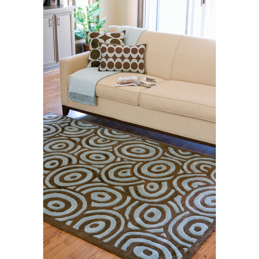 Artist Studio Rug - 15 by Surya in charcoal, light olive, pale blue. Made from 100% new zealand wool in a unique style.
