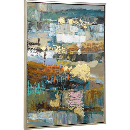 Fiesta Hand Painted Canvas by Uttermost in multi. Made from fir wood, canvas, pu frame in a modern style.