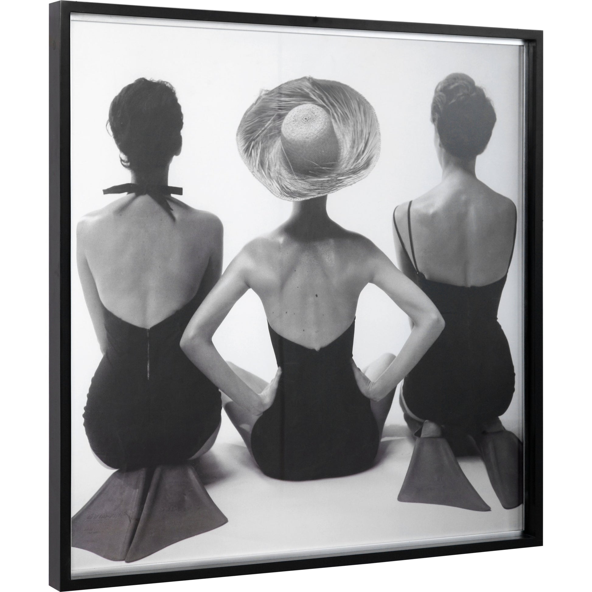 Ladies' Swimwear, 1959 Fashion Print by Uttermost in multi. Made from pine, glass, mdf, paper in a coastal style.