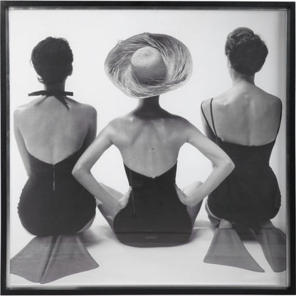 Ladies' Swimwear, 1959 Fashion Print by Uttermost in multi. Made from pine, glass, mdf, paper in a coastal style.
