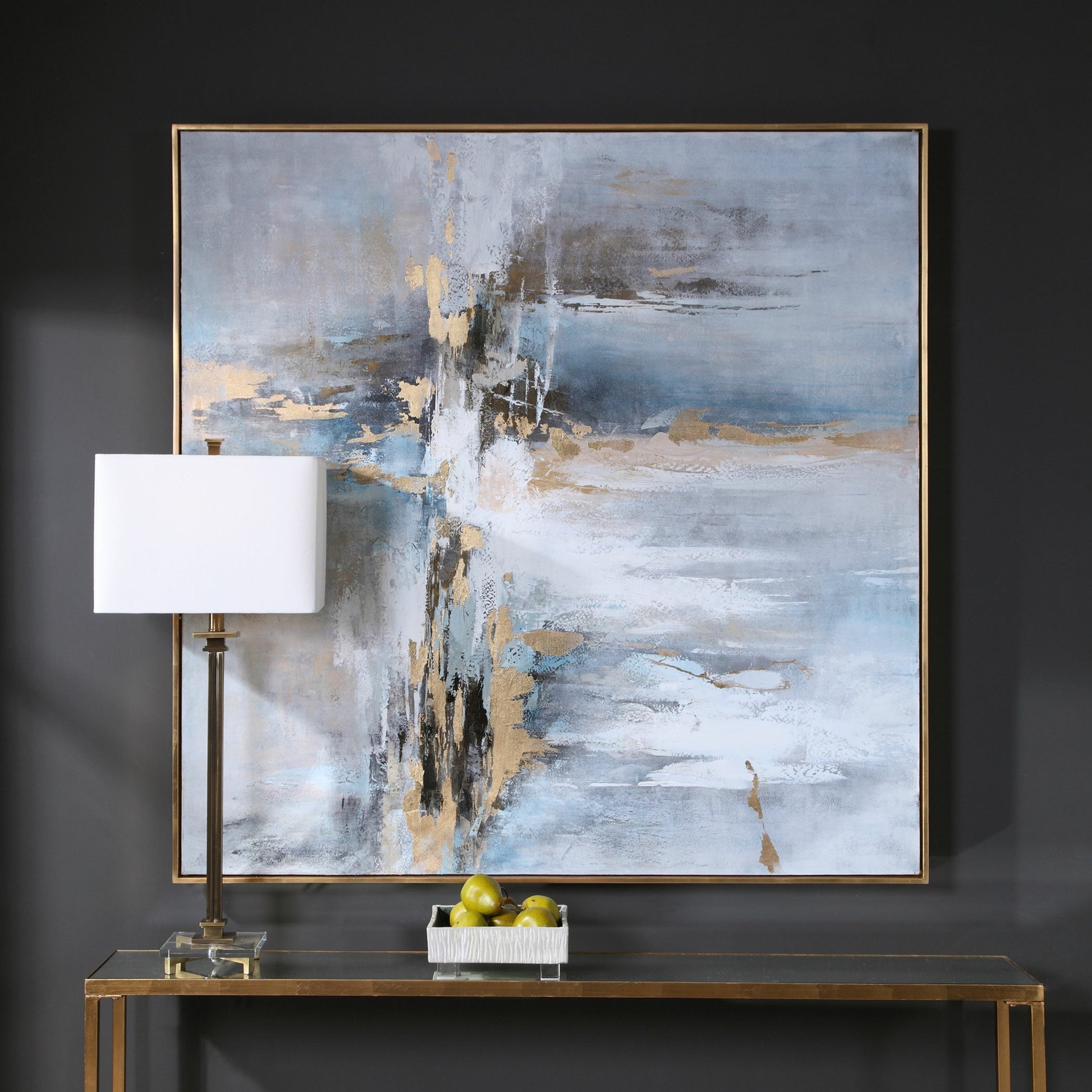 Road Less Traveled Abstract Art by Uttermost in multi. Made from canvas, pine wood, acrylic in a modern style.