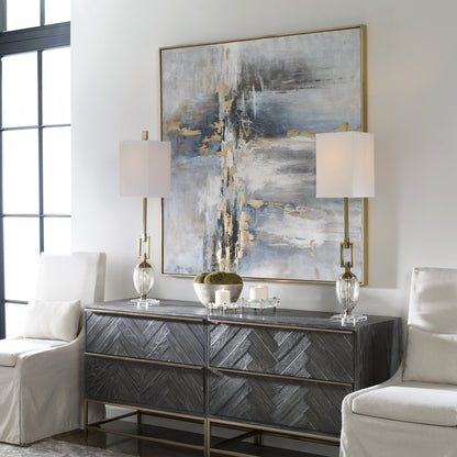 Road Less Traveled Abstract Art by Uttermost in multi. Made from canvas, pine wood, acrylic in a modern style.