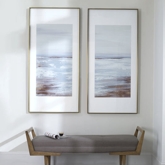 Coastline by Uttermost in multi. Made from stainless steel, mdf, glass, paper in a coastal style.