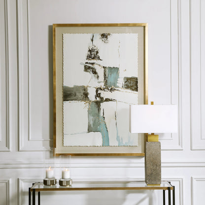 Crosswalk Abstract Art by Uttermost in multi. Made from paper, pine, mdf, glass, linen, acrylic in a modern style.