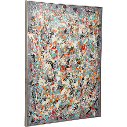 Organized Chaos Hand Painted Canvas by Uttermost in multi. Made from canvas, fir, plastic, acrylic in a modern style.
