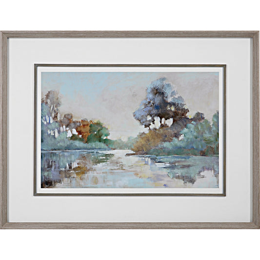 Morning Lake by Uttermost in multi. Made from pine, glass, mdf, paper in a transitional style.