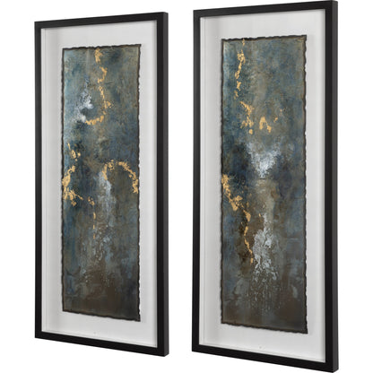 Glimmering Agate by Uttermost in multi. Made from mdf, iron, pine, glass in a modern style.