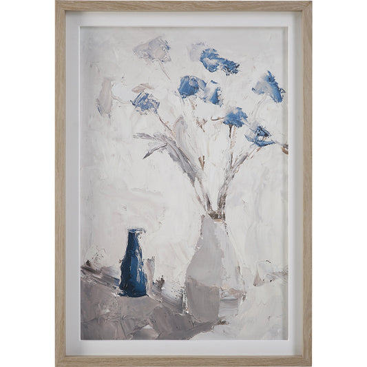 Flowers in Vase Framed Print by Uttermost in multi. Made from pine, mdf, linen, paper, veneer in a modern style.