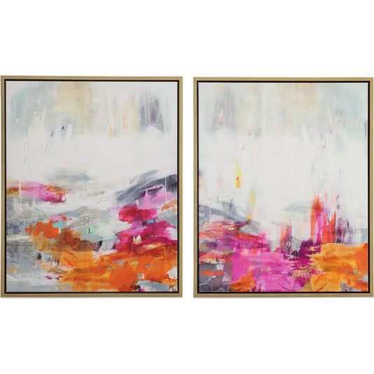 Color Theory Framed Art by Uttermost in multi. Made from solid wood, canvas in a modern style.