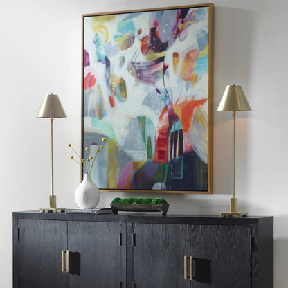 Renewal Framed Art by Uttermost in multi and gold. Made from solid wood, canvas in a modern style.