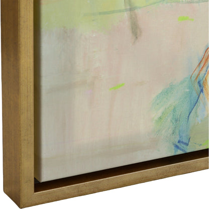 Party Time Framed Art by Uttermost in multi and gold. Made from solid wood, canvas in a modern style.