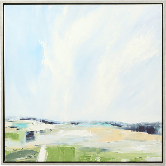 For His Glory Framed Landscape Art by Uttermost in multi and silver. Made from solid wood, canvas in a modern style.