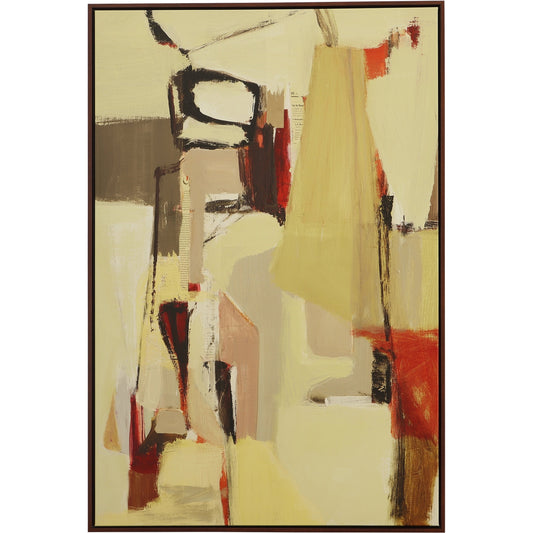 Peaches Framed Canvas Art by Uttermost in multi and walnut. Made from solid wood, canvas in a modern style.