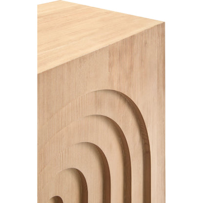 Arwyn End Table by Surya in brown brushed hemlock. Made from hemlock in a transitional style.