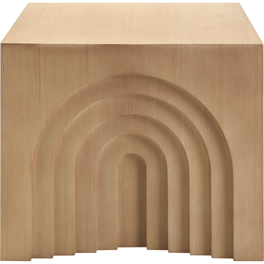 Arwyn End Table by Surya in brown brushed hemlock. Made from hemlock in a transitional style.