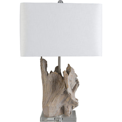 Darby - 21509 by Surya in clear, metallic nickel, brown and hand finished. Made from linen, polyester, crystal, metal in a coastal style.