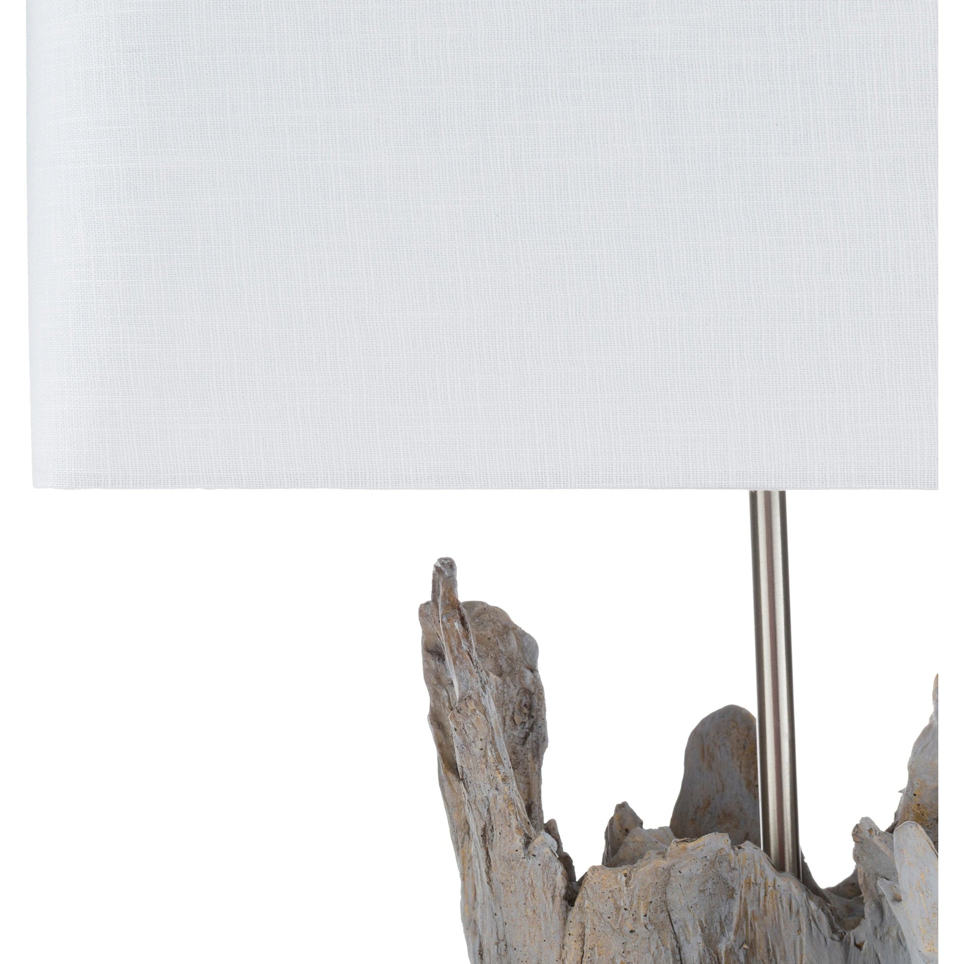 Darby - 21509 by Surya in clear, metallic nickel, brown and hand finished. Made from linen, polyester, crystal, metal in a coastal style.