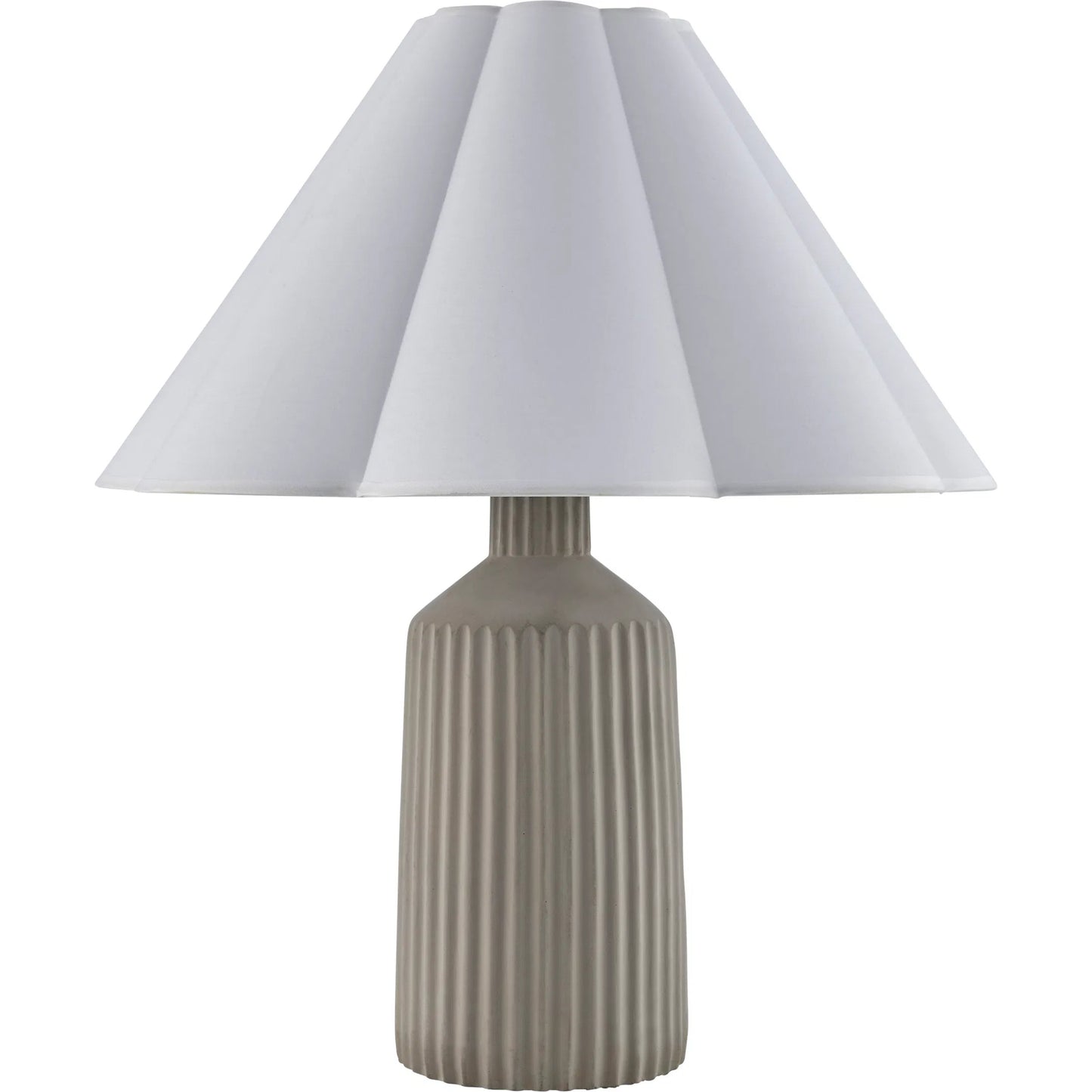 001 SI-2258319 | Primary Silo | Arez Accent Table Lamp by Livabliss in hand painted gray. Made from concrete, cotton in a modern style.