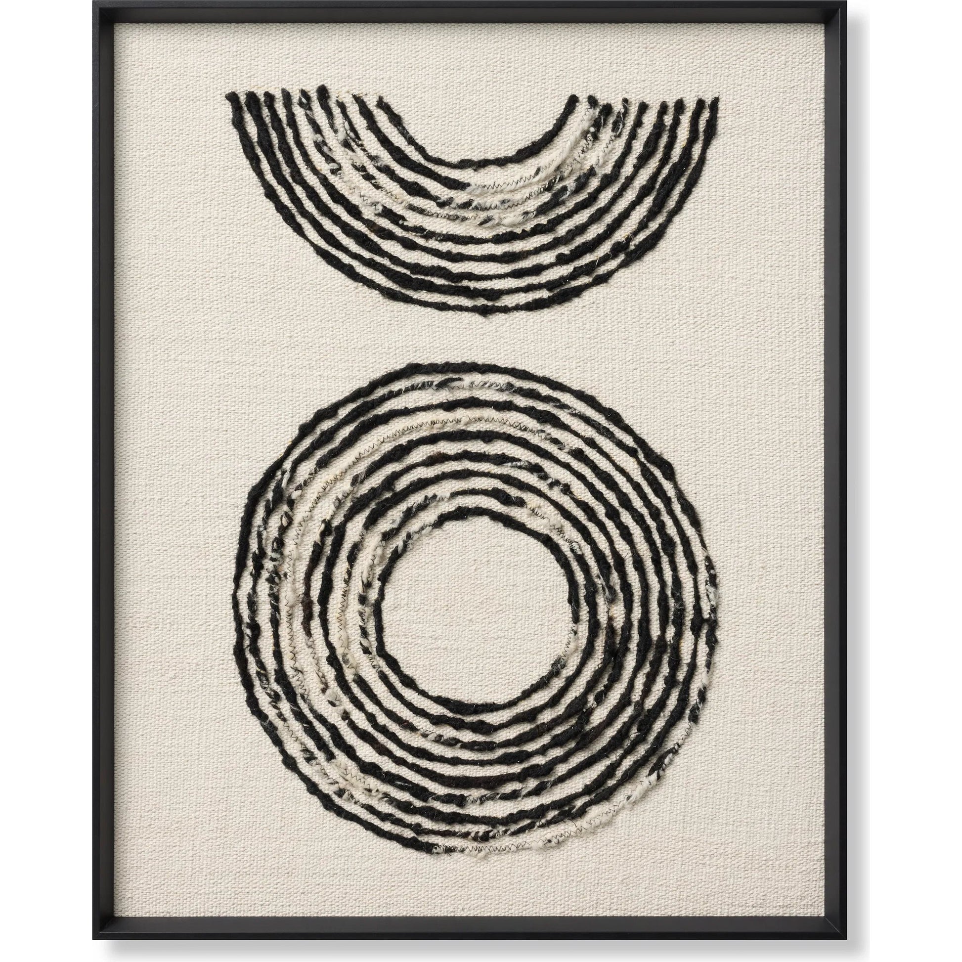 Choru Wall Decor by Loloi in black. Made from wool, cotton, polyester, other fibers in a unique style.