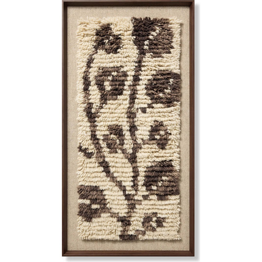 Eucal Wall Decor by Loloi in dark brown. Made from wool in a unique style.