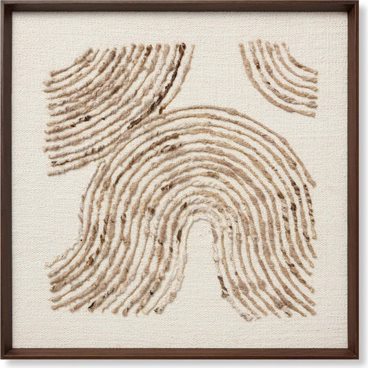 Flang Wall Decor by Loloi in dark brown. Made from wool, cotton, polyester, other fibers in a unique style.