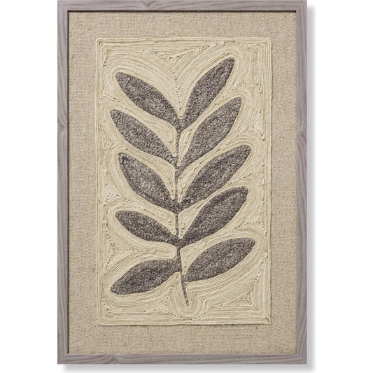 Frondf Wall Decor by Loloi in grey. Made from wool in a unique style.