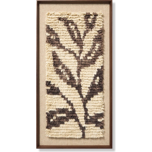 Nature's Unfurling Wall Decor by Loloi in dark brown. Made from wool in a unique style.