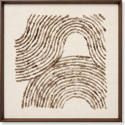 Phase Wall Decor by Loloi in dark brown. Made from wool, cotton, polyester, other fibers in a transitional style.