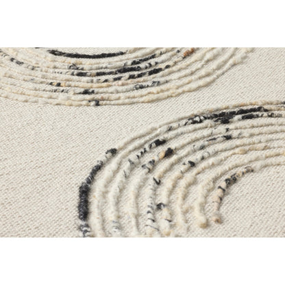 Verse Wall Decor by Loloi in ivory, black. Made from wool in a unique style.