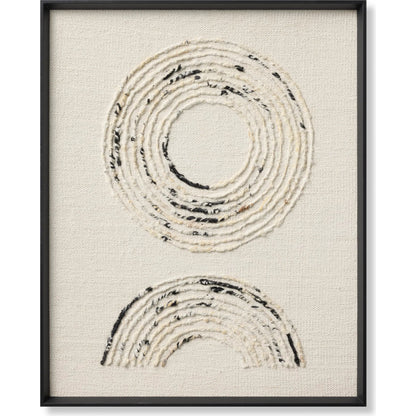 Verse Wall Decor by Loloi in ivory, black. Made from wool in a unique style.